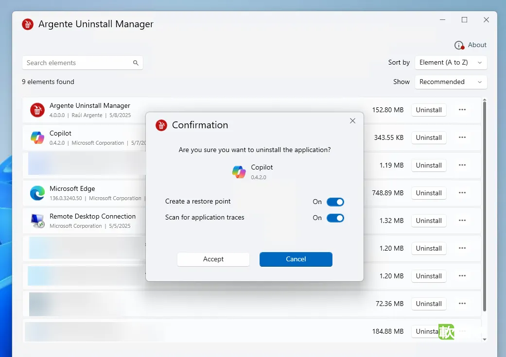 Argente Uninstall Manager 4.0.8.8 多國語言安裝版