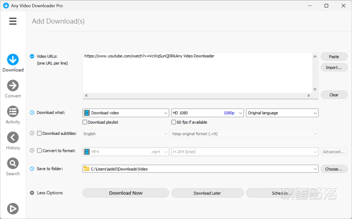 Any Video Downloader 使用教學