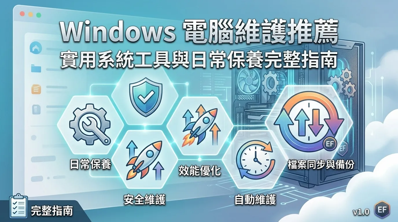 Windows 電腦維護推薦|實用系統工具與日常保養完整指南
