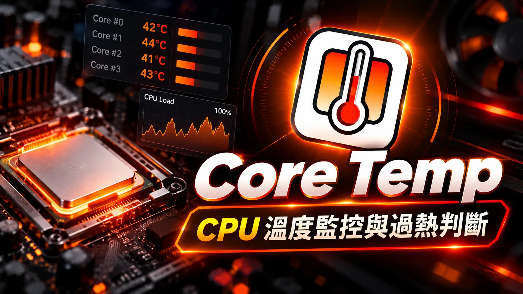 Core Temp 使用教學|CPU 溫度監控、過熱判斷與硬體監測工具比較