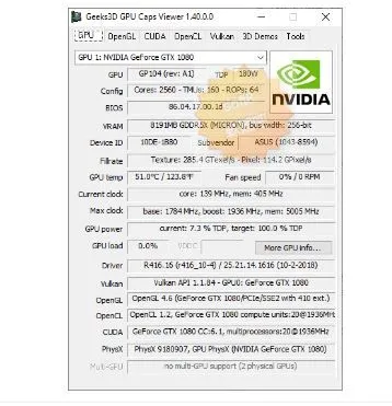 GPU Caps Viewer 1.64.4.0 免安裝版